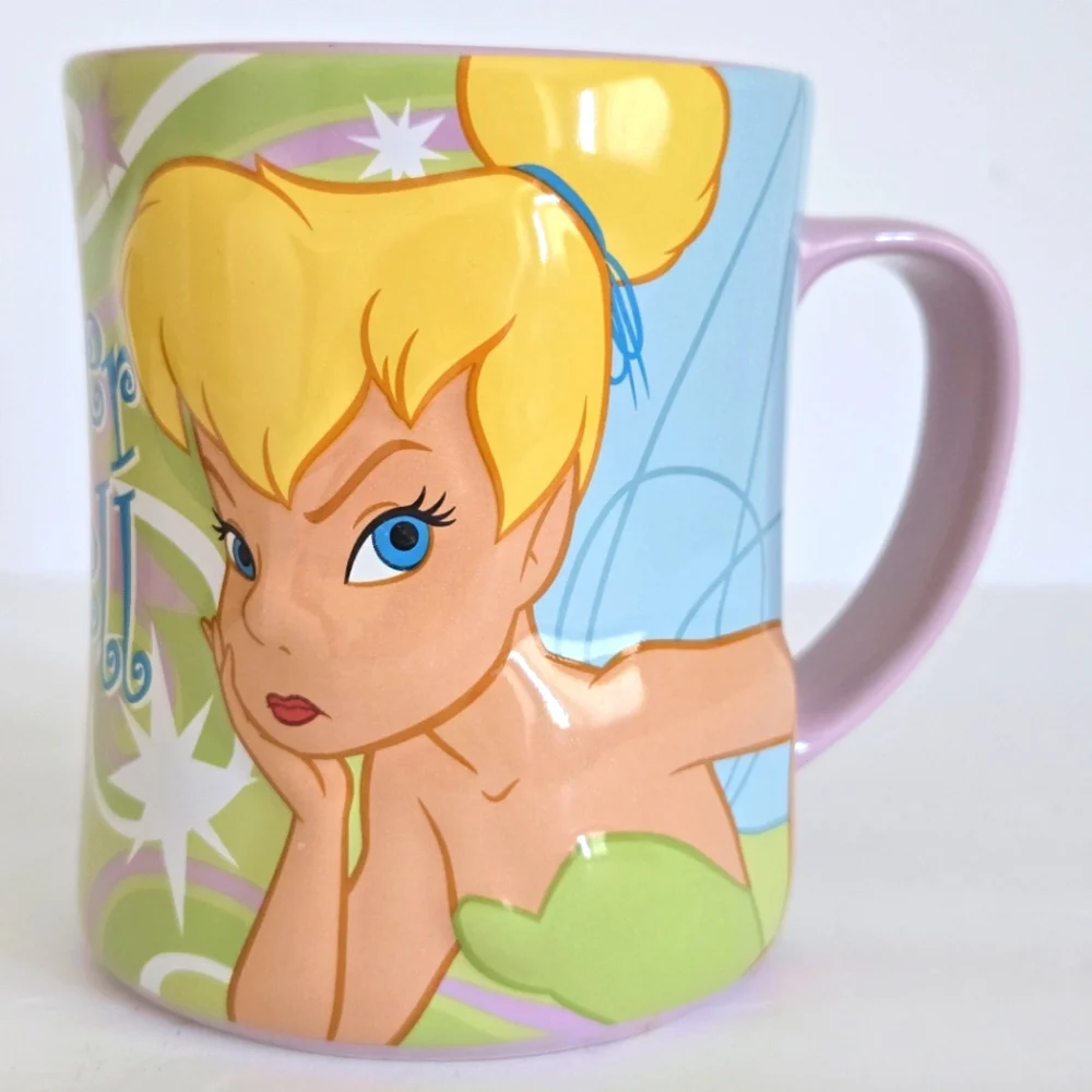 Disney Store Exclusive Tinkerbell w Attitude, Classic Tink, Dbl-sided Mug 16oz
